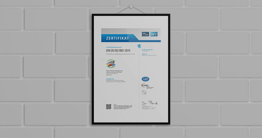 Neue Zertifizierung nach DIN EN ISO 9001