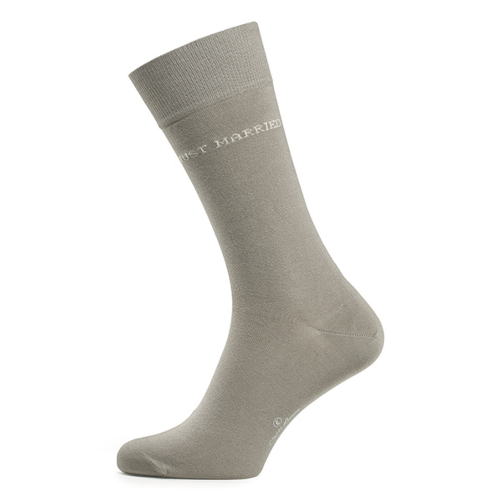 Carlo Lanza Taupe Socken | Just Married