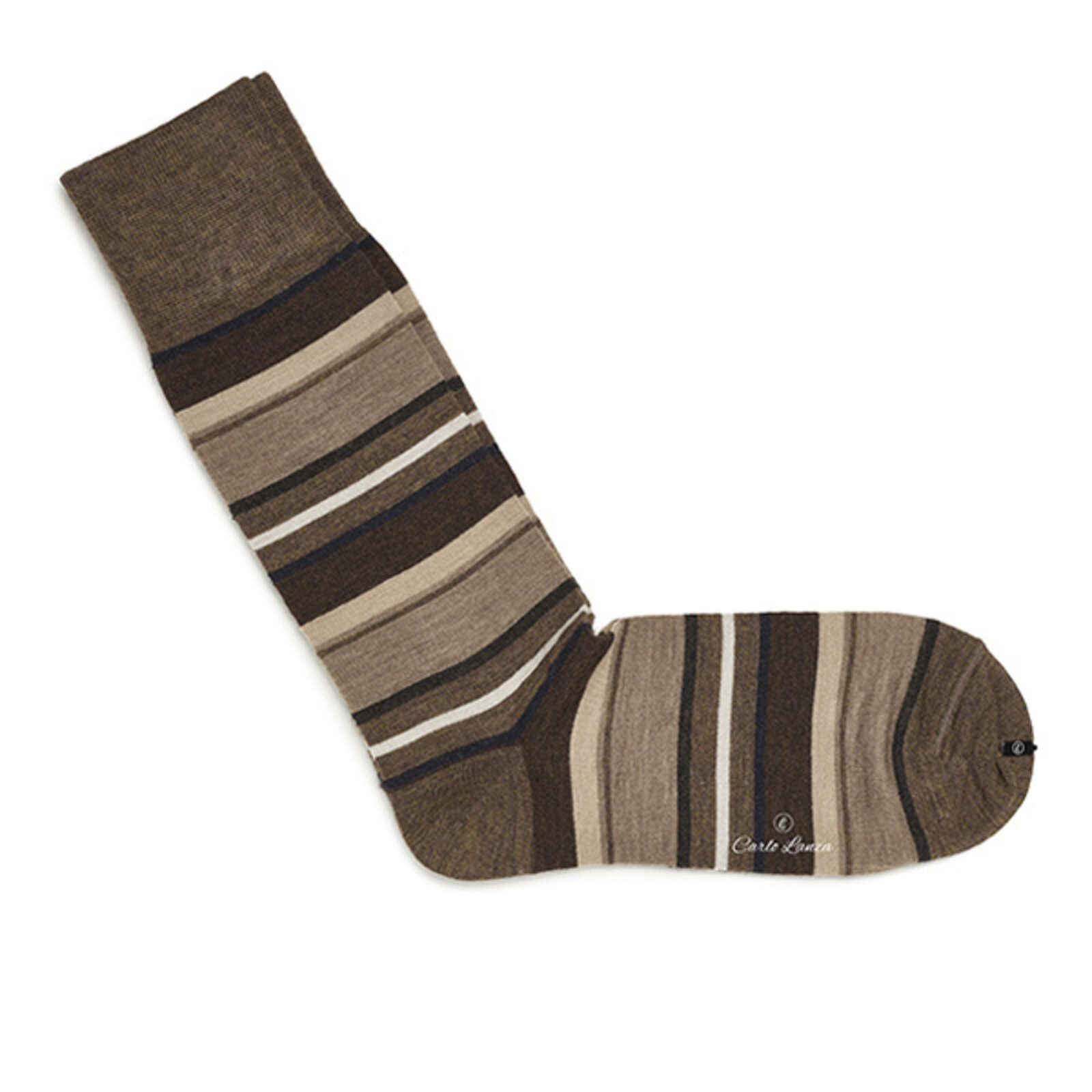 Carlo Lanza Sand Gestreifte Socken