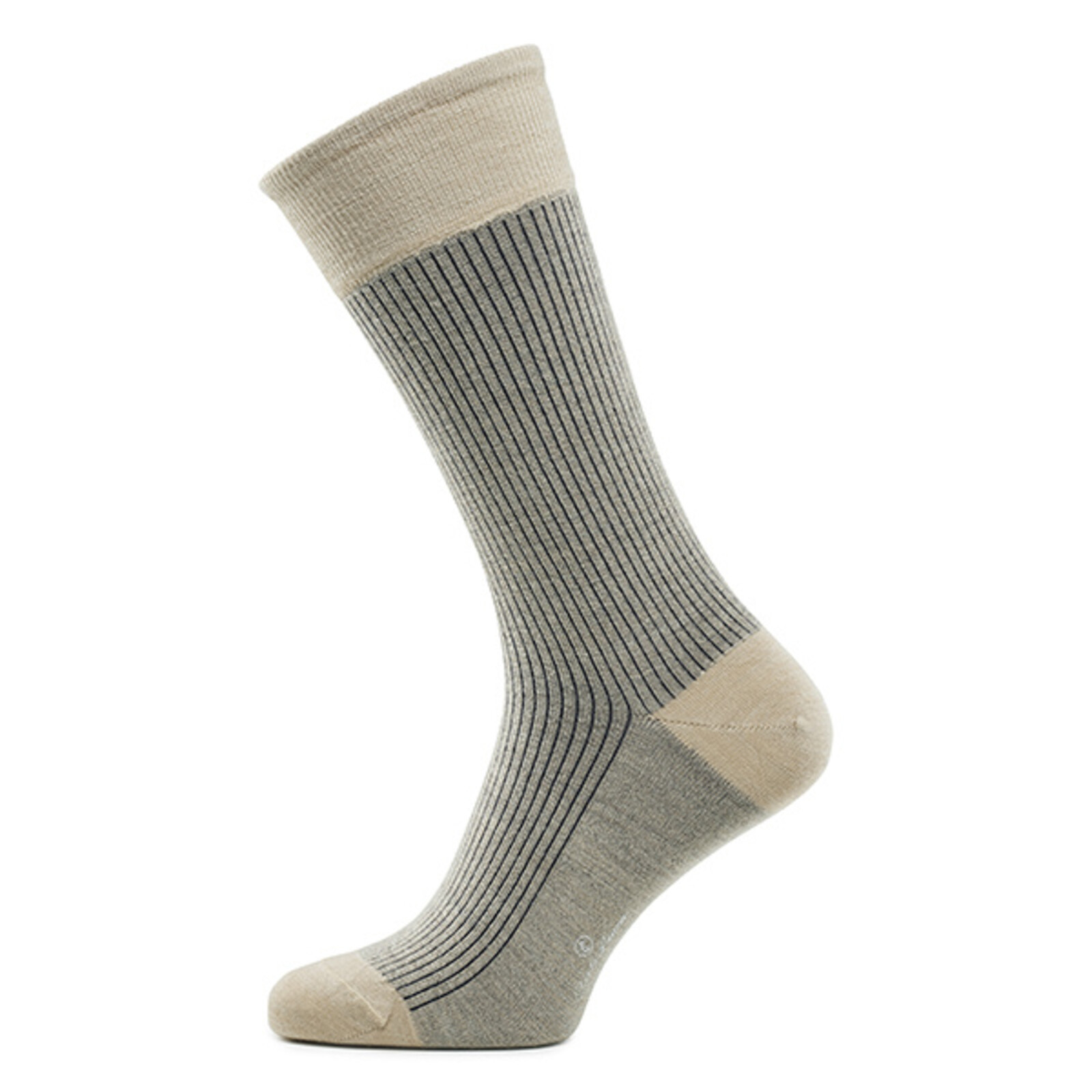 Carlo Lanza Beige shadow Socken Merino Wolle