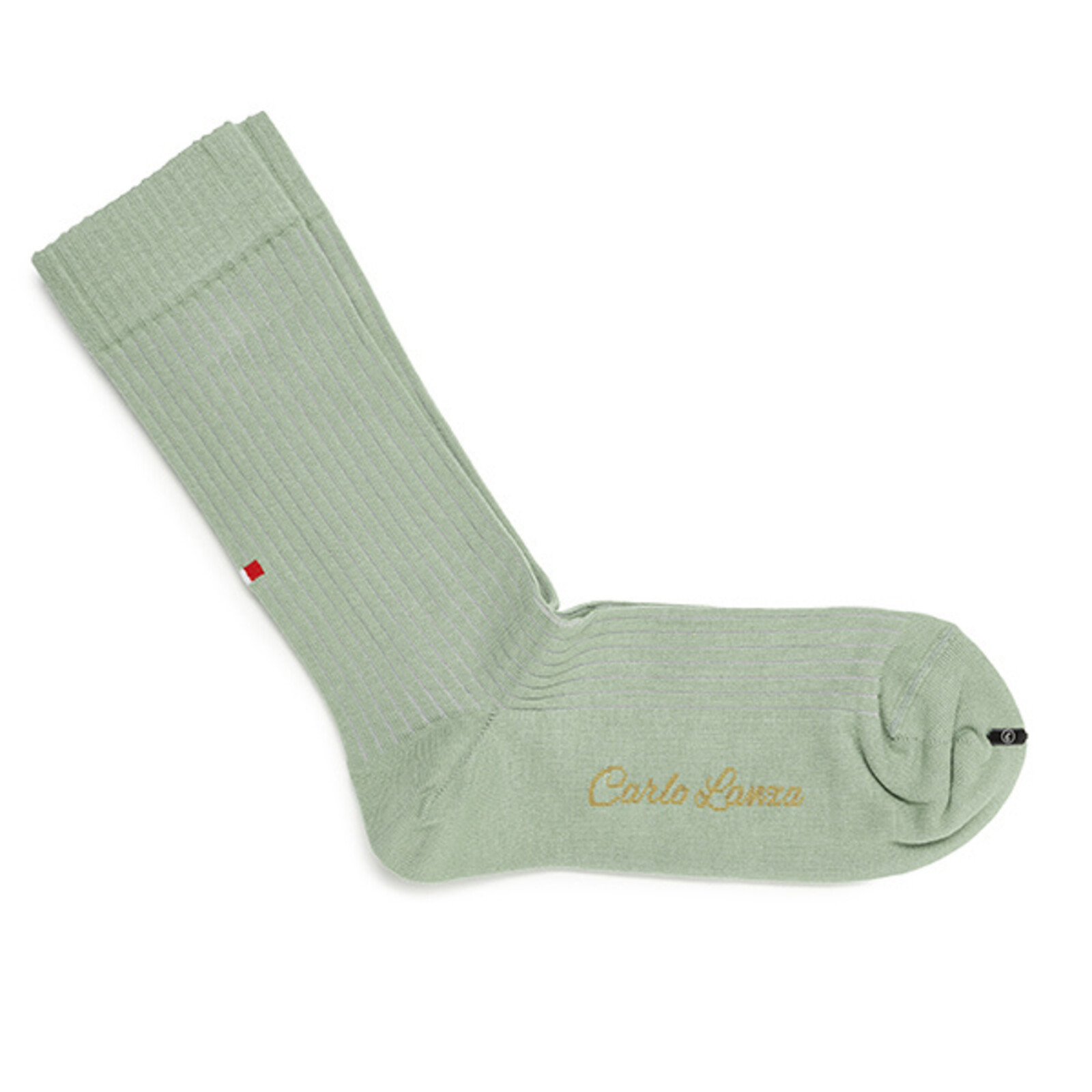 Carlo Lanza Grüne gerippte Socken