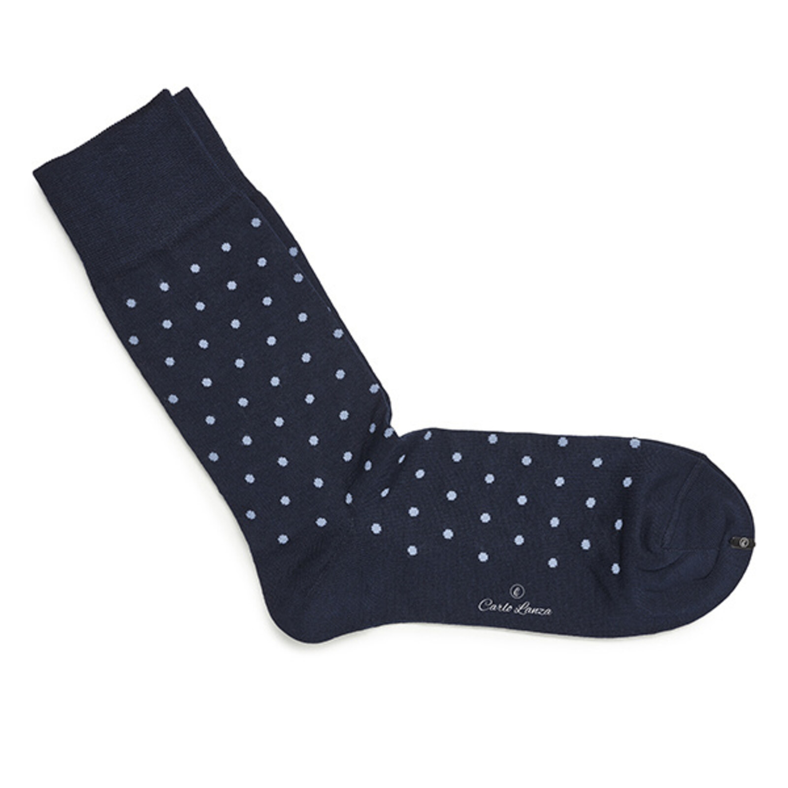 Carlo Lanza Dunkelblaue gepunktete Socken