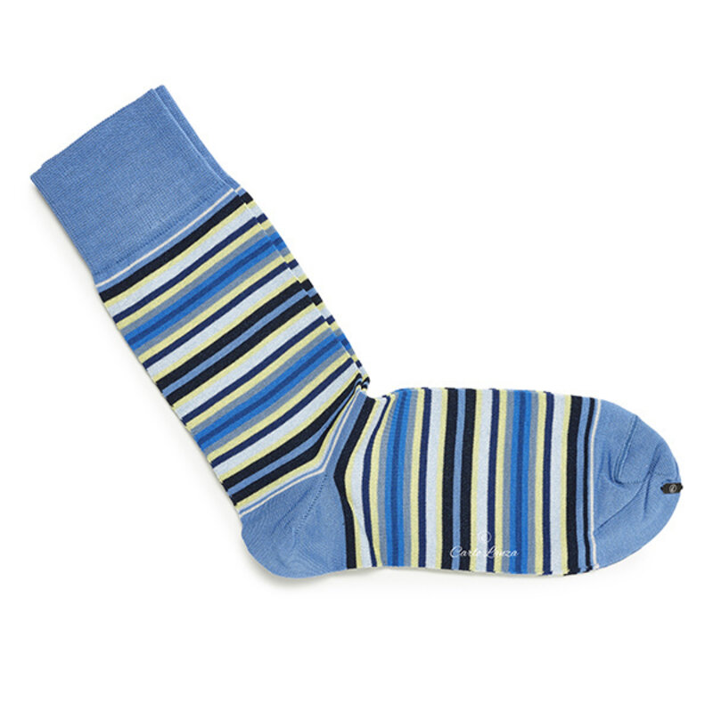 Blau/ Gelb Gestreifte Socken