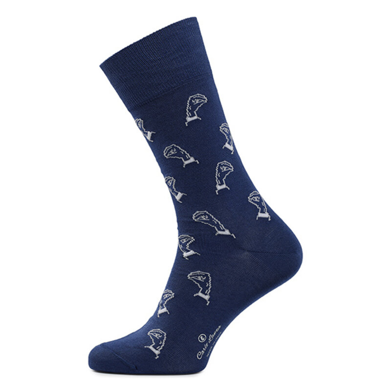 Königsblaue Italienische Gesten Socken Baumwolle