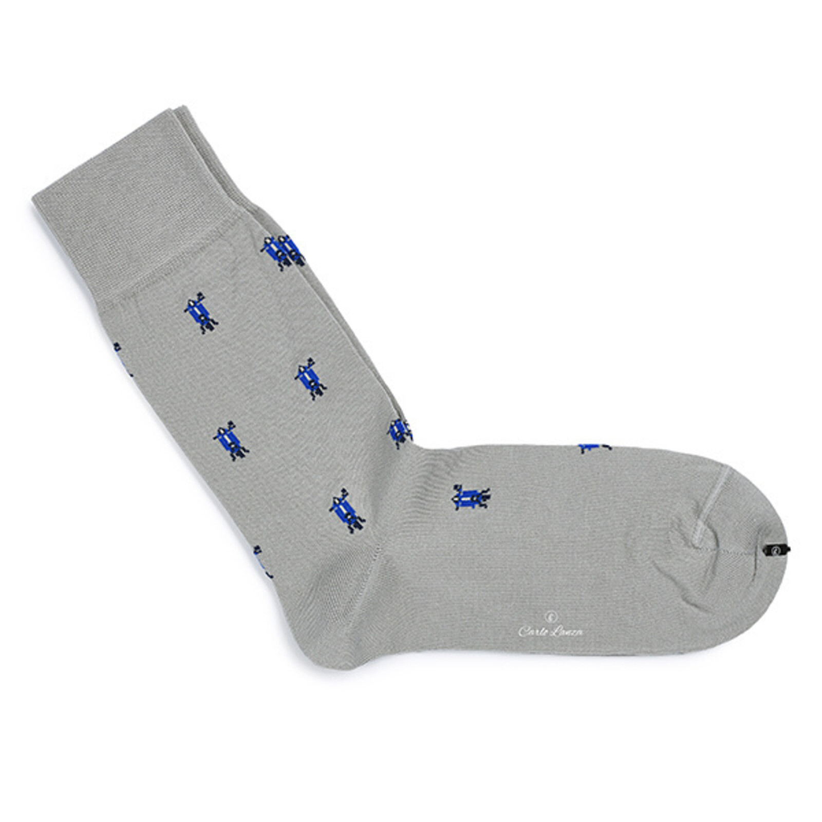 Carlo Lanza Graue roller Socken Baumwolle