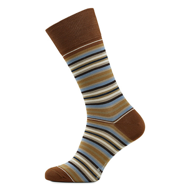 Brown strip socks