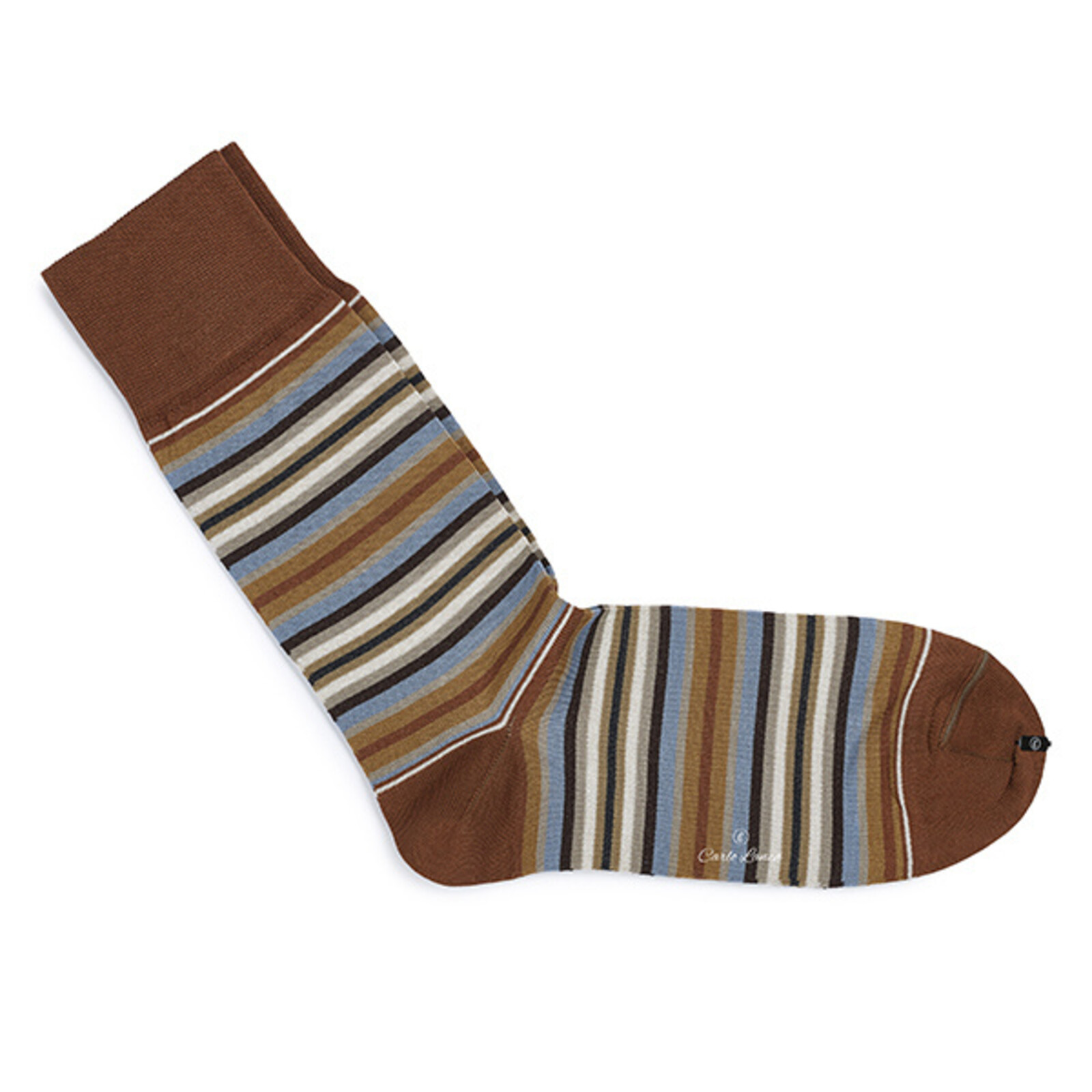 Carlo Lanza Brown strip socks