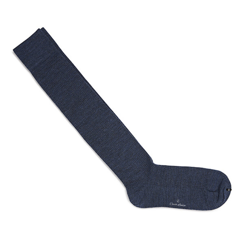Königsblaue shadow Strümpfe Merino Wolle
