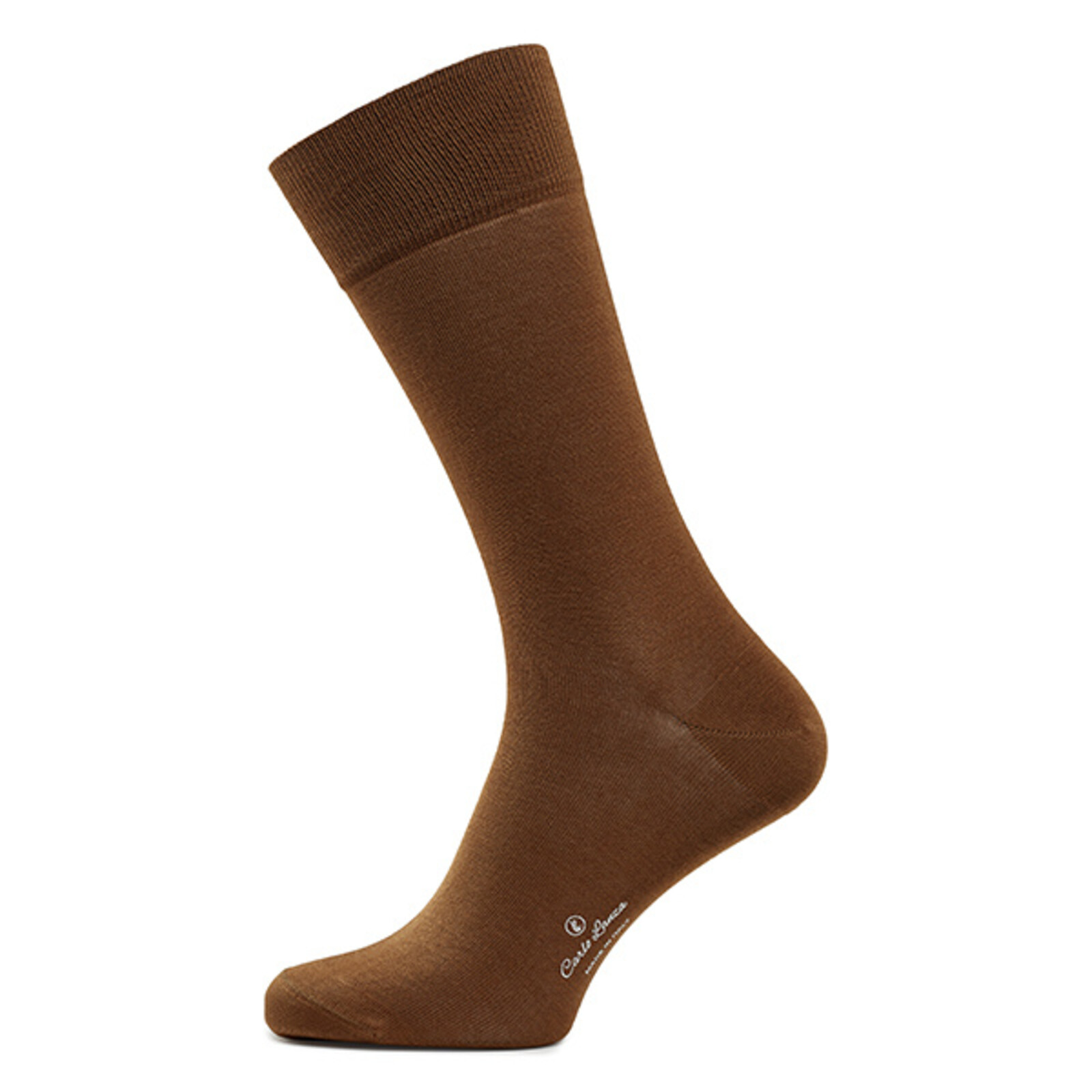 Carlo Lanza Cognac/camel socks cotton