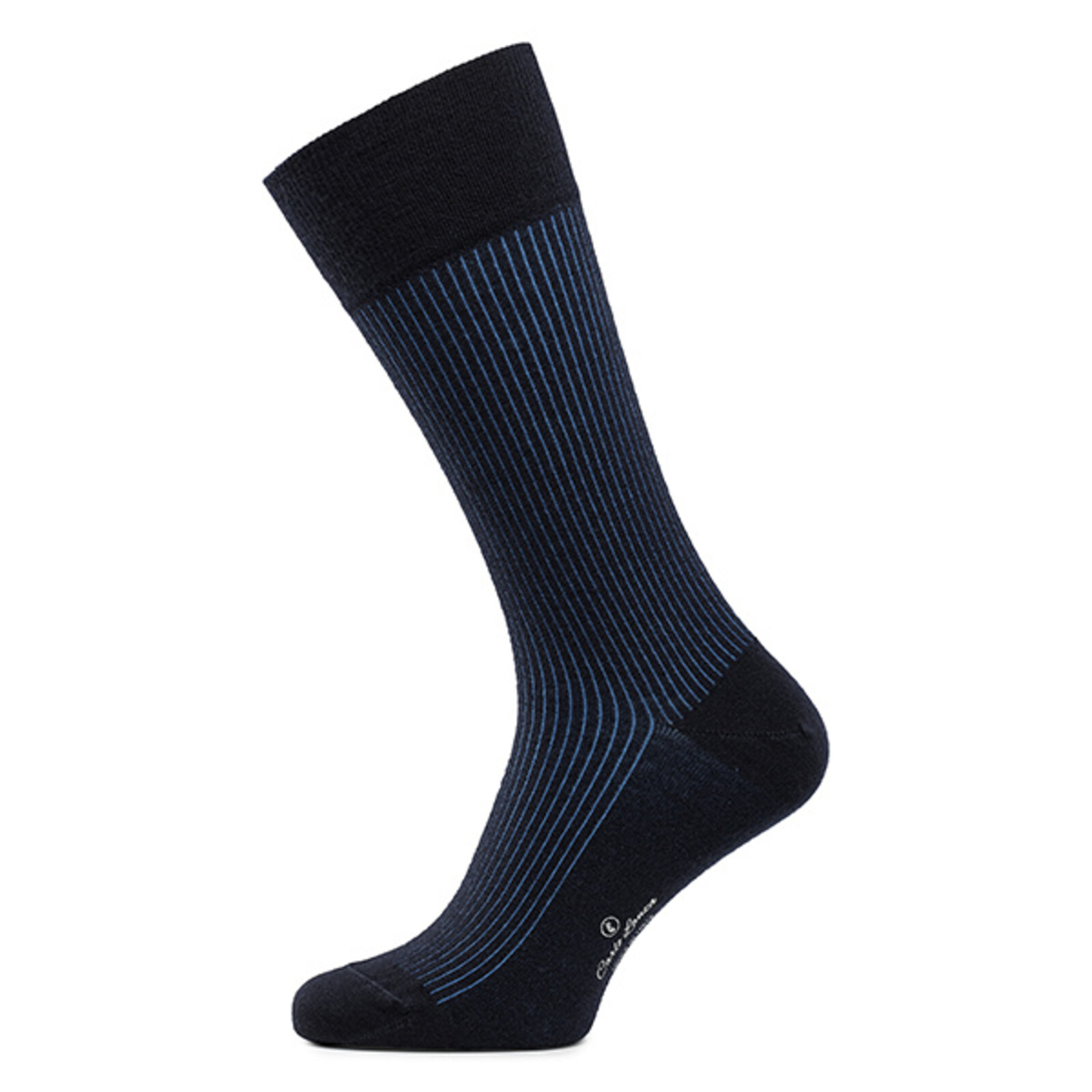 Carlo Lanza Dunkelblaue shadow Socken Merino Wolle