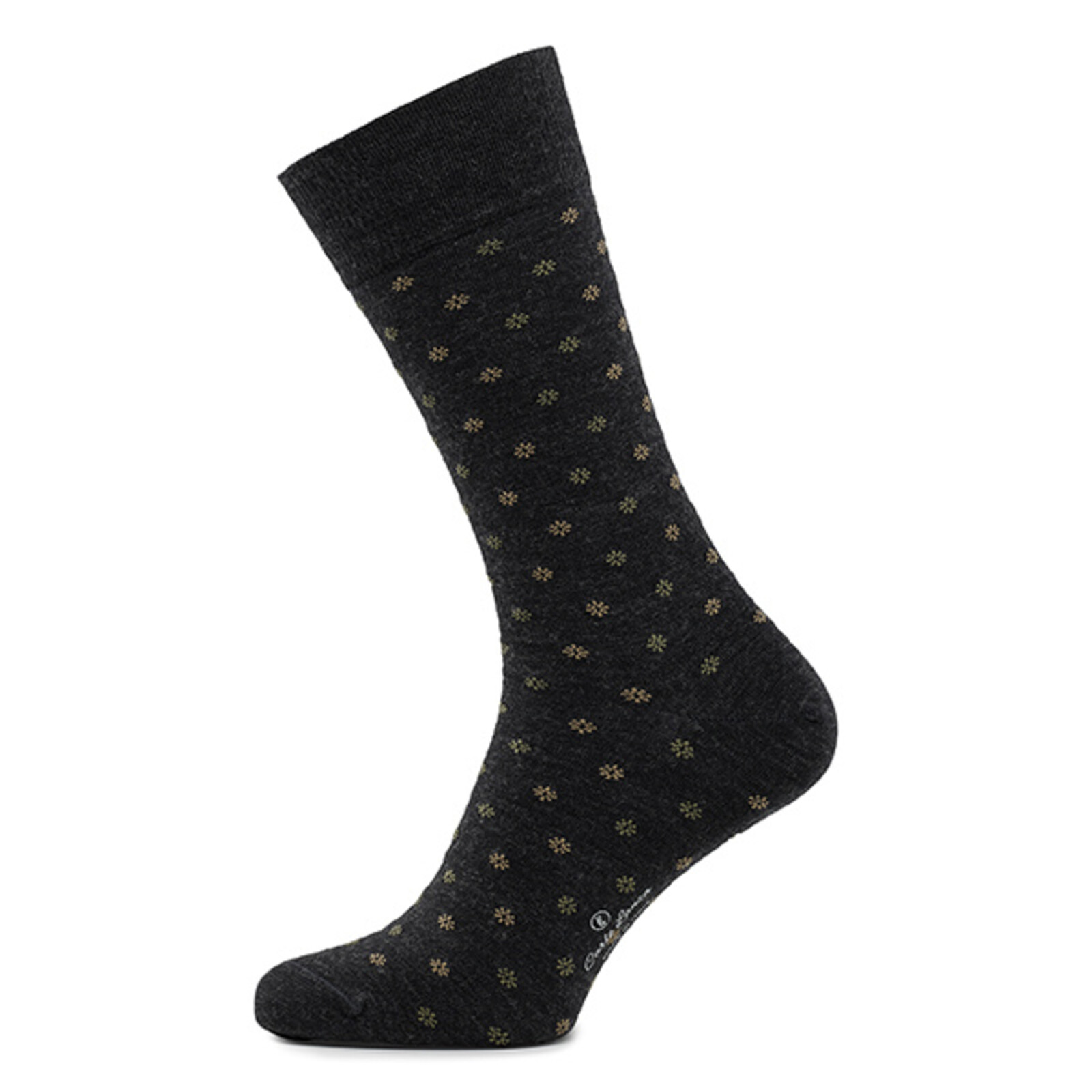 Carlo Lanza Anthracite flower socks