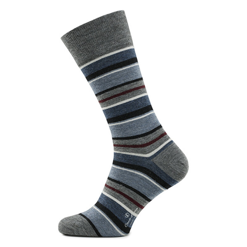 Marine gestreifte Socken Merino Wolle