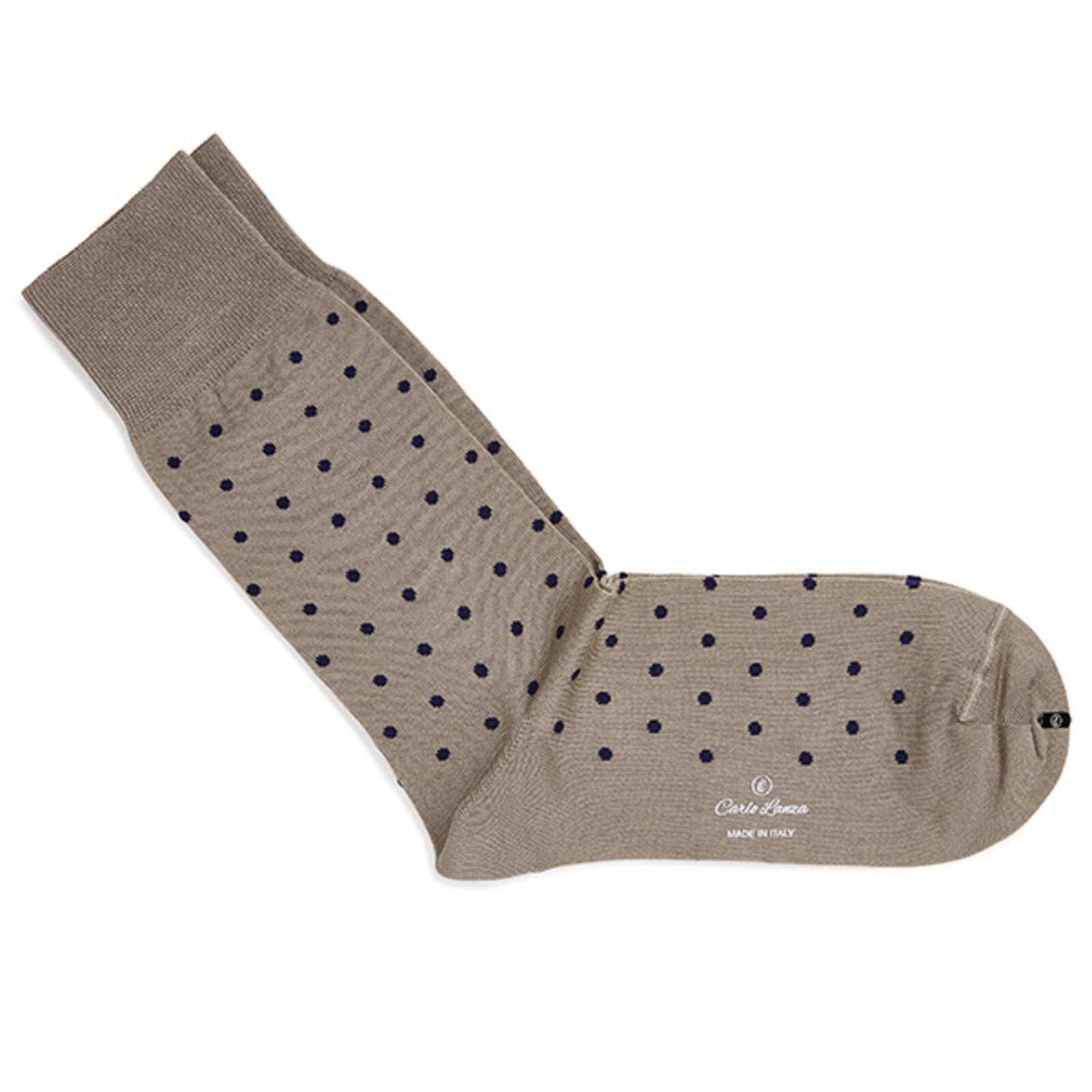 Carlo Lanza Taupefaberne gepunktete Socken | Carlo Lanza