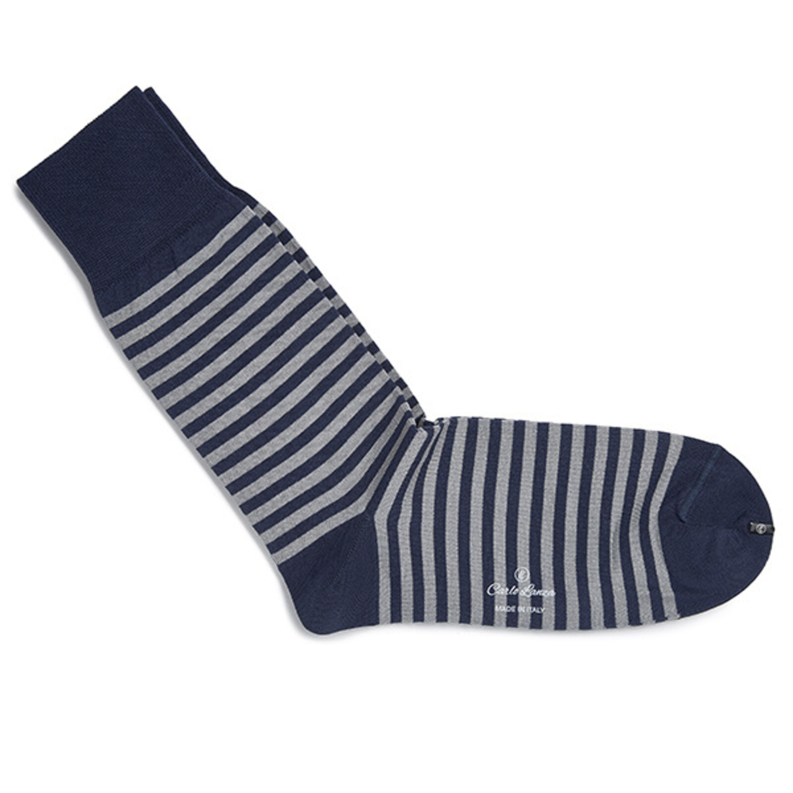 Carlo Lanza Königsblaue gestreifte Socken