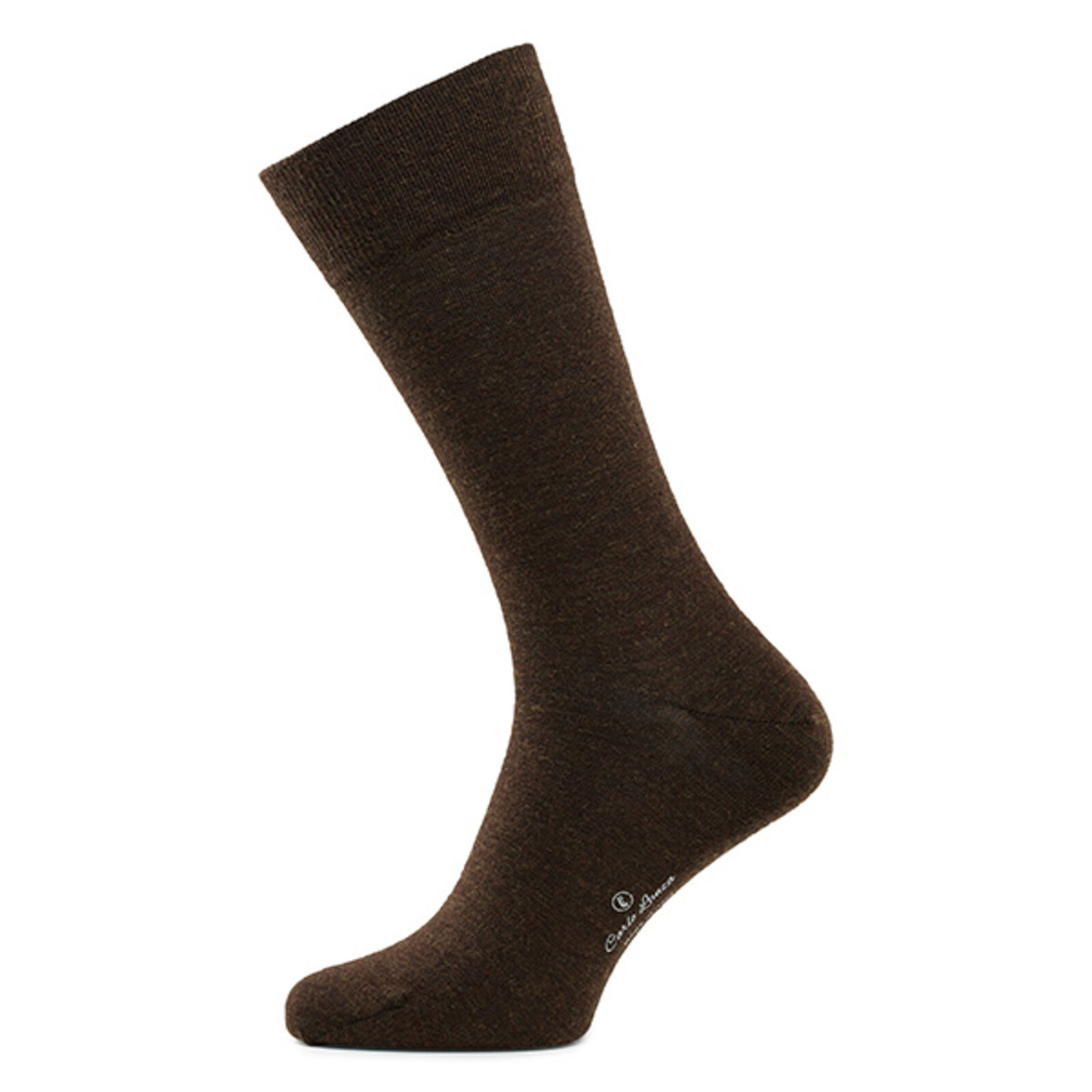 Carlo Lanza Braune Merino Wolle Socken