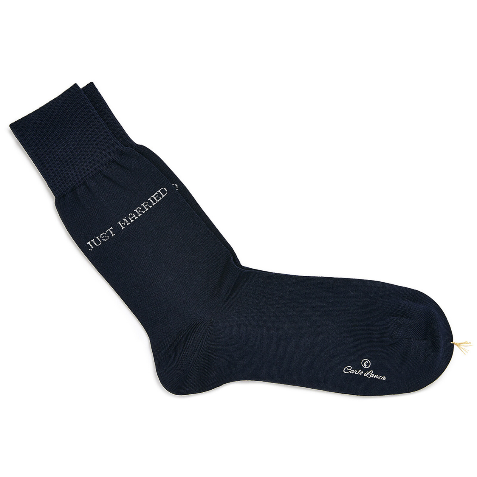 Carlo Lanza Dunkelblaue Socken | Just Married