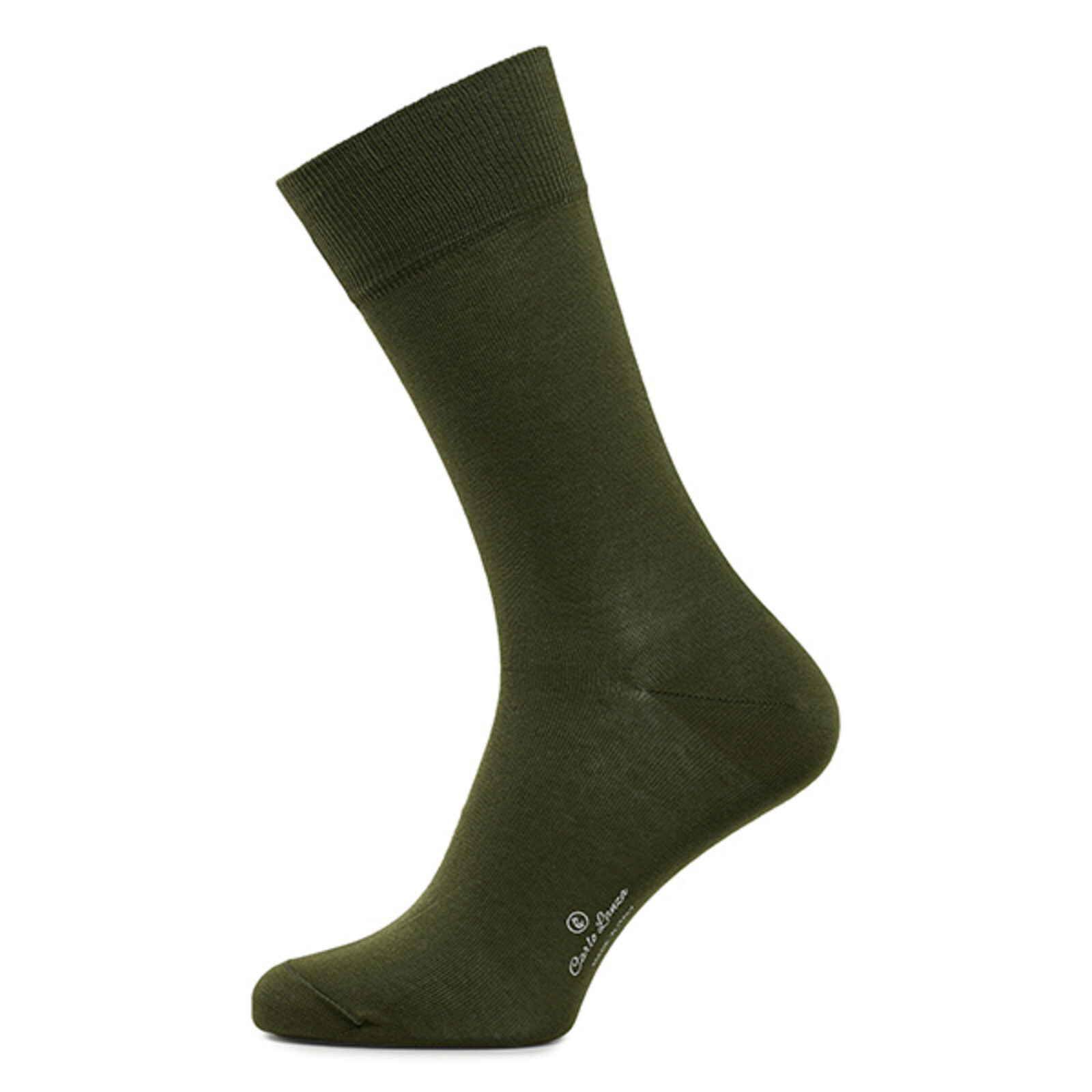 Carlo Lanza Olivgrüne Socken Baumwolle