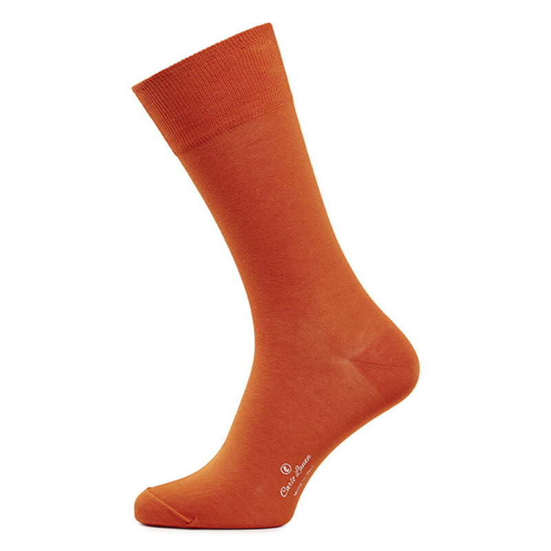 Orangenfarbene Socken Baumwolle