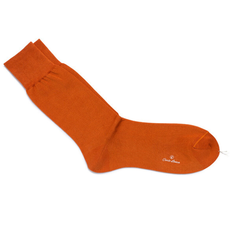 Orangenfarbene Socken Baumwolle
