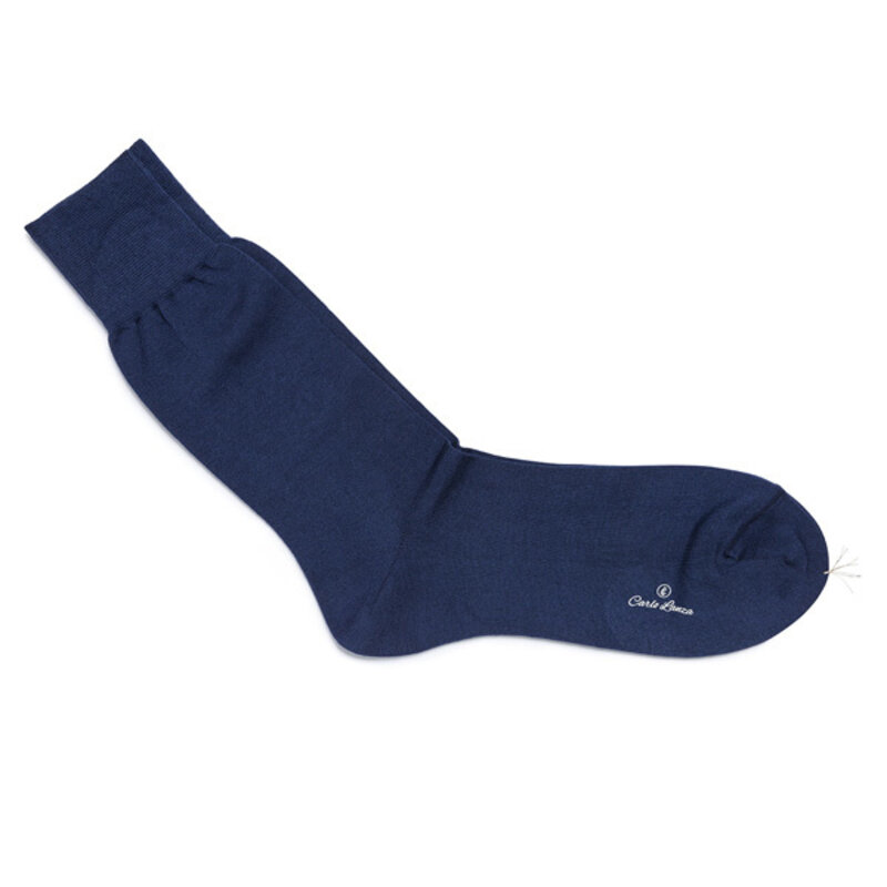 Royal blue cotton socks