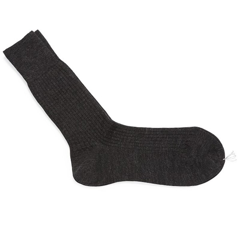 Anthrazitfarbene Merino Wolle Socken