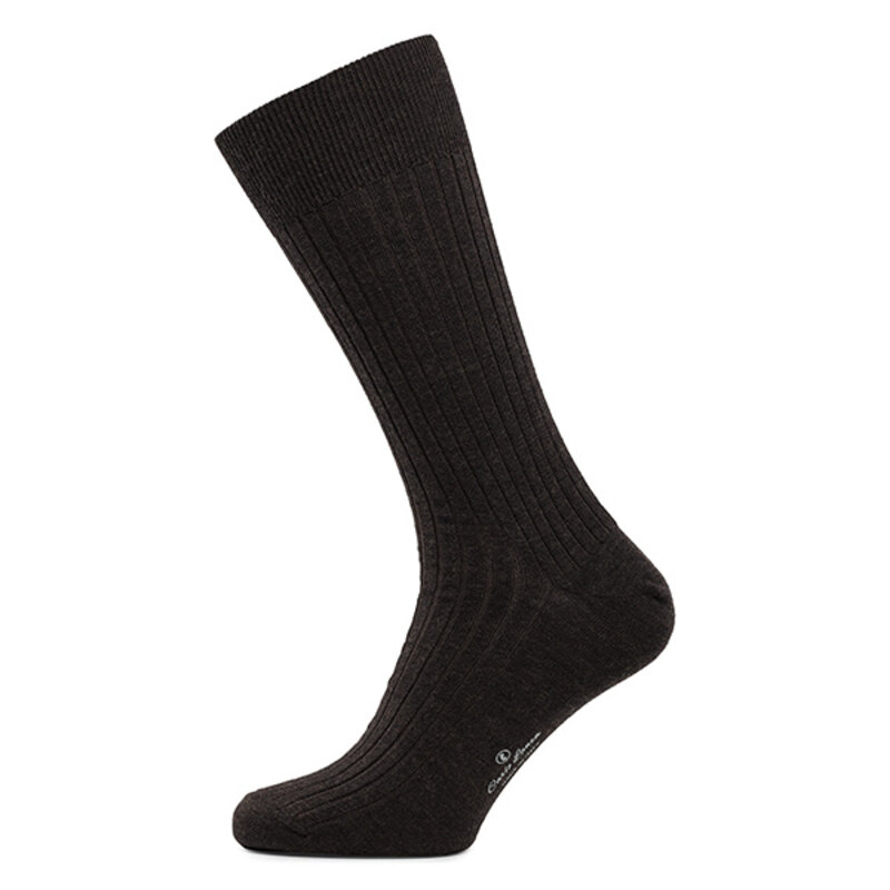 Dunkelbraune Merino Wolle Socken