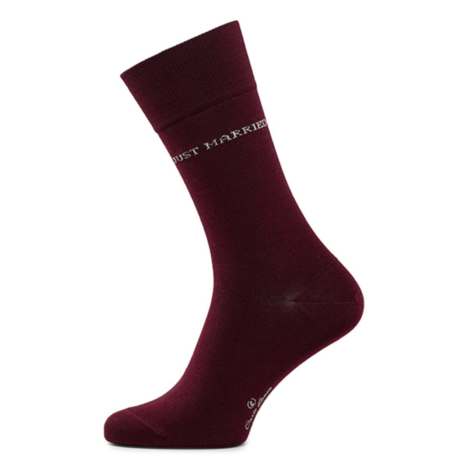 Carlo Lanza Bordeauxrote Socken | Just Married