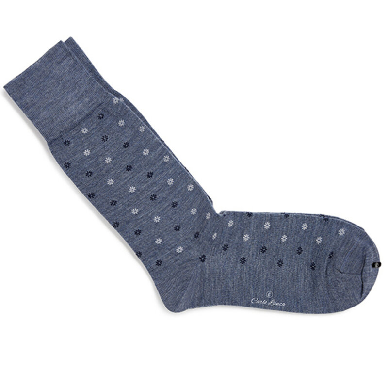 Lightblue flower socks