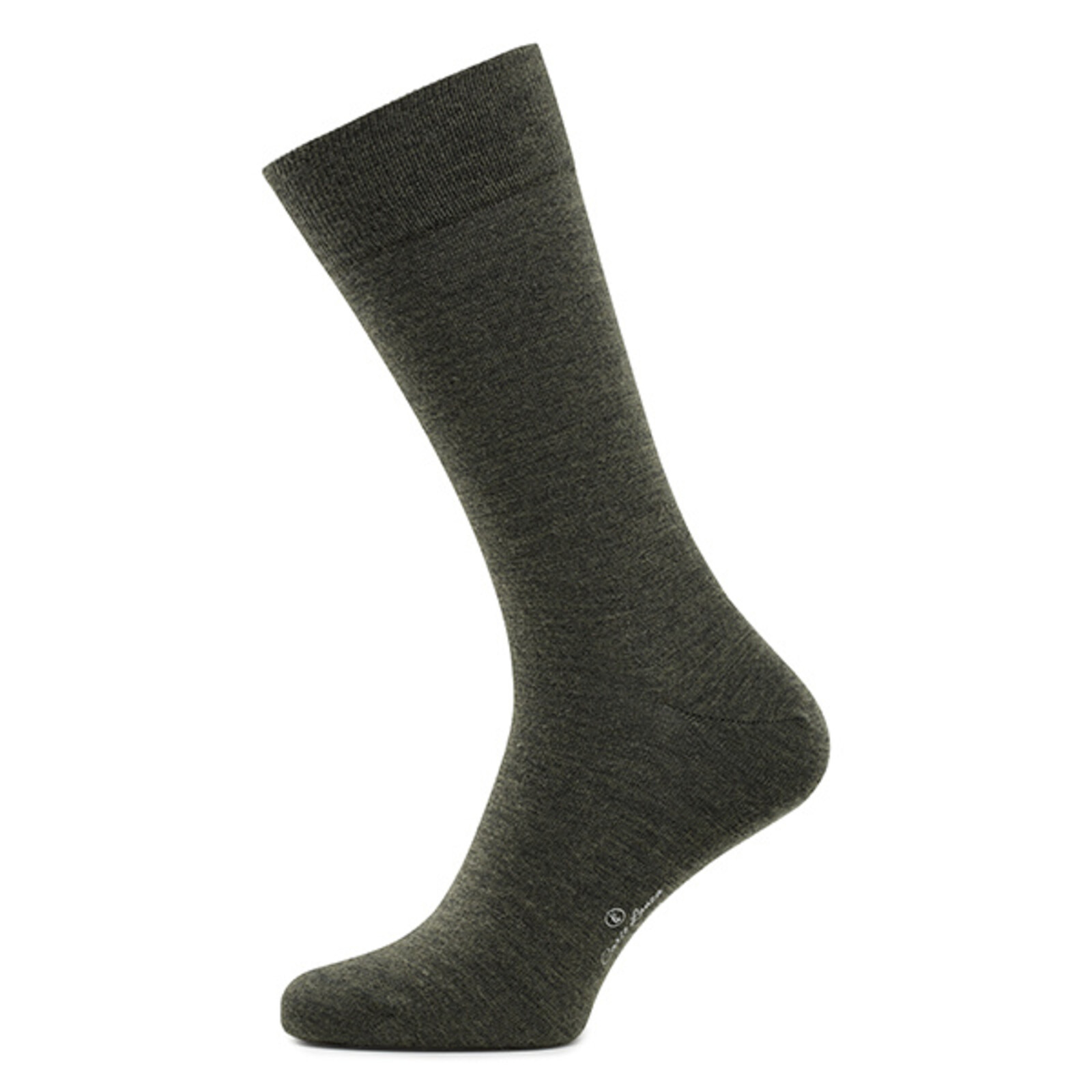 Carlo Lanza Grüne graue Merino Wolle Socken