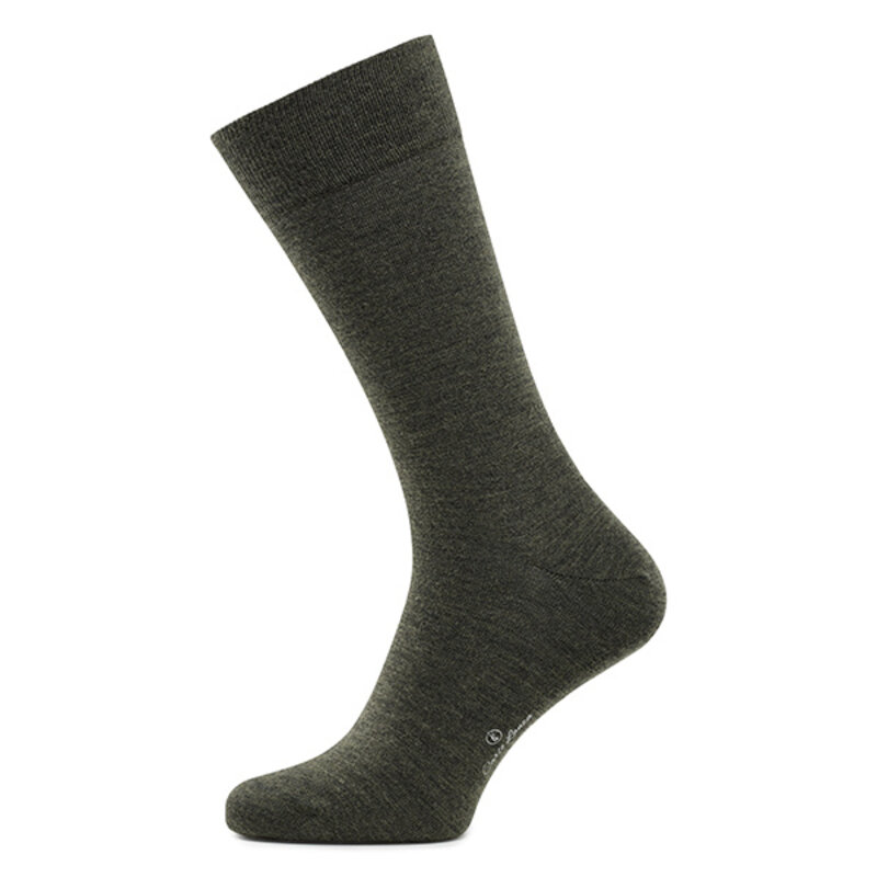Grüne graue Merino Wolle Socken