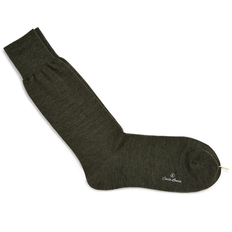 Green grey wool socks