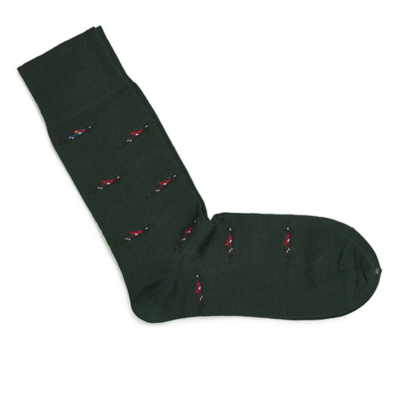 Dunkelgrüne Superschnelle italienische Formel-1-Socken baumwolle