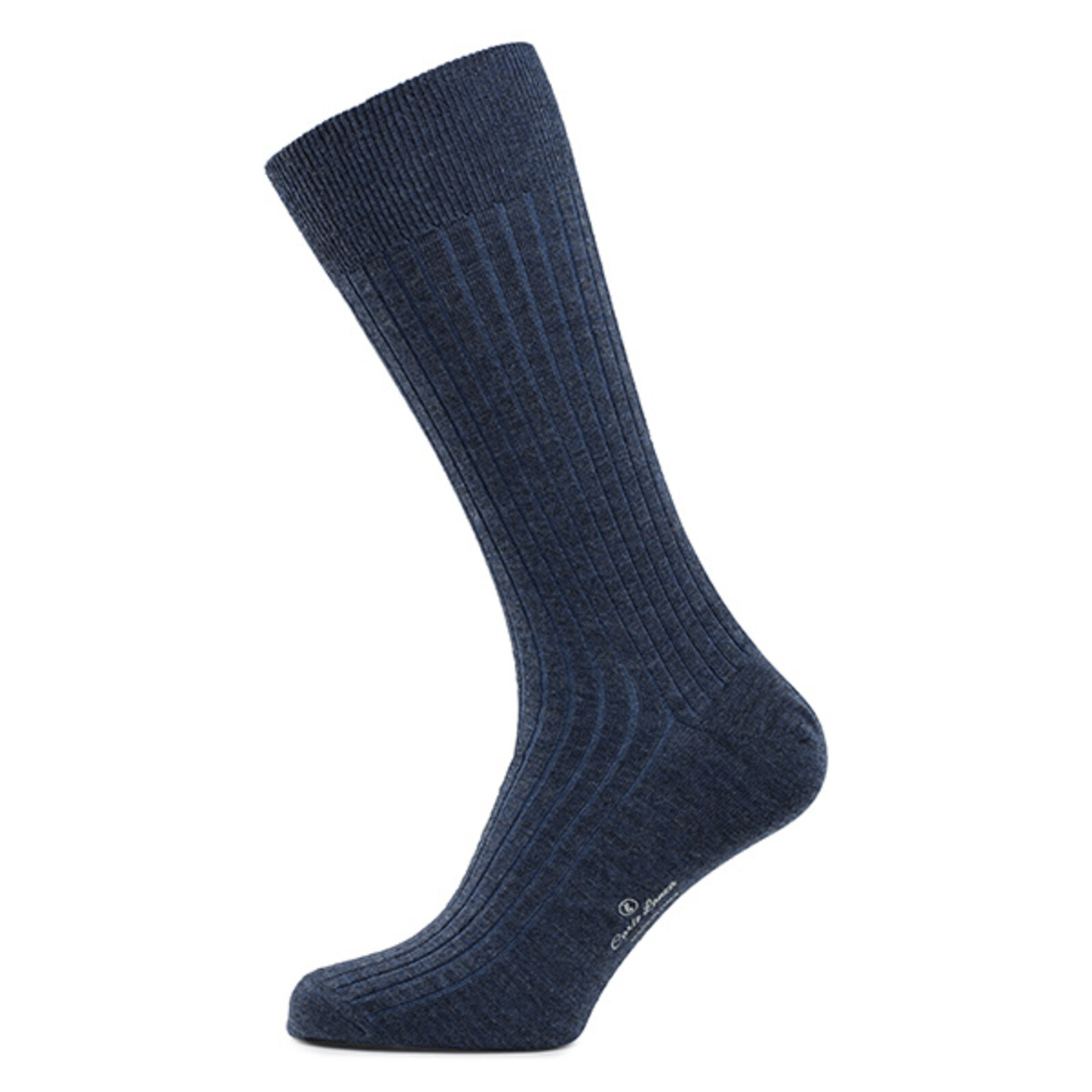 Carlo Lanza Königsblaue Merino Wolle Socken