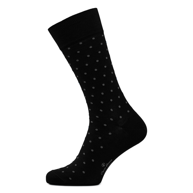Schwarze gepunktete Socken