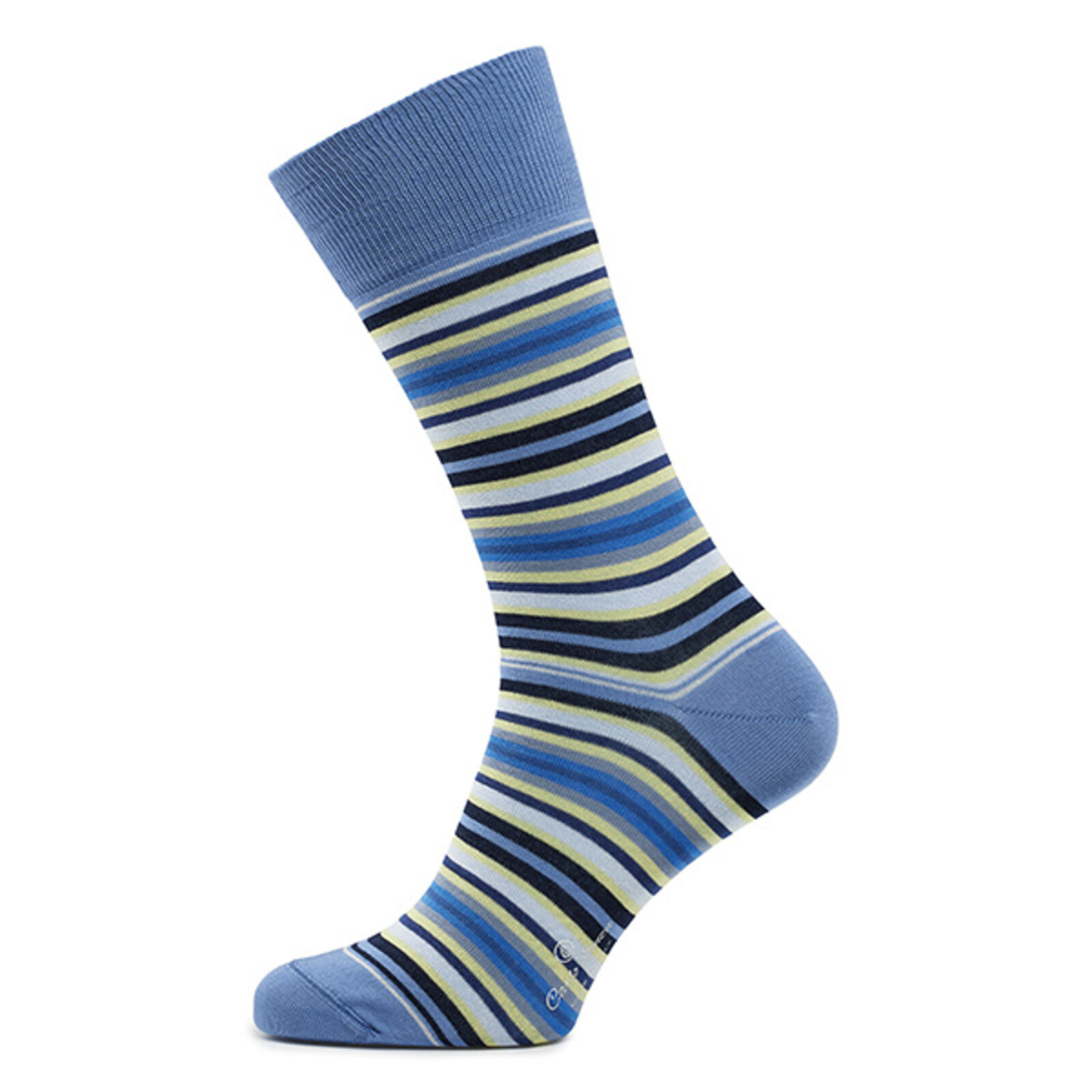 Carlo Lanza Blau/ Gelb Gestreifte Socken