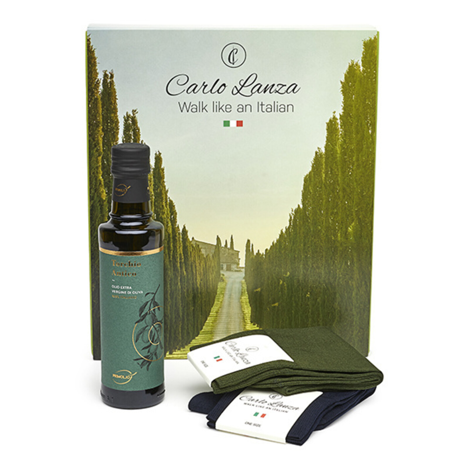 Carlo Lanza Giftpackage olive oil & socks