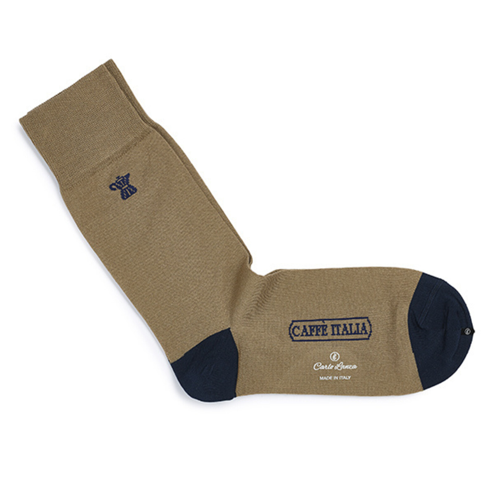 Carlo Lanza Camel Italian coffee socks