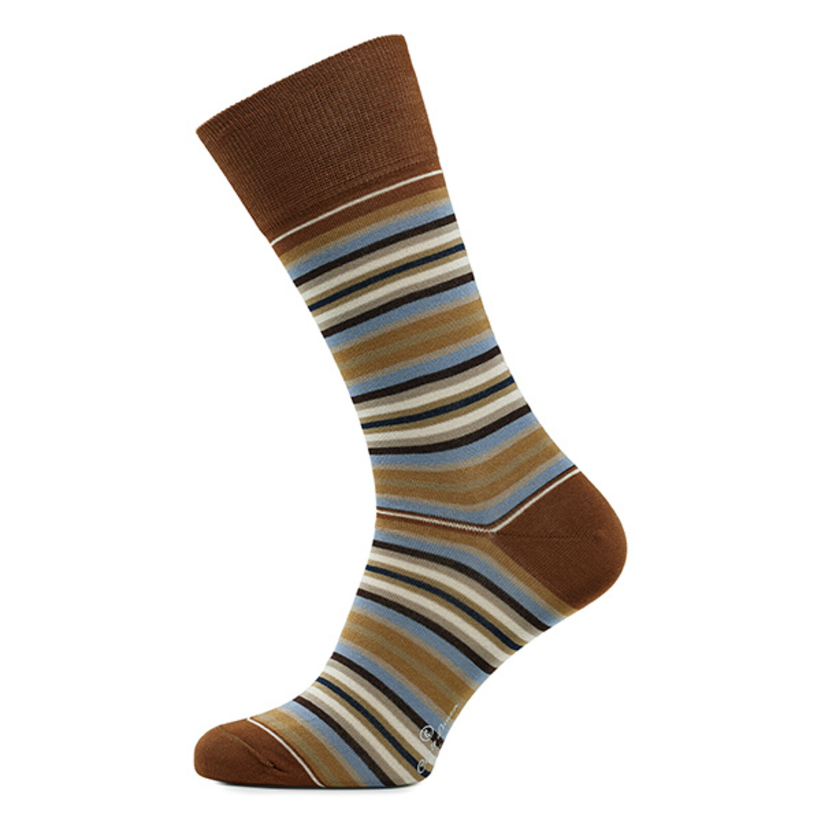 Carlo Lanza Brown strip socks