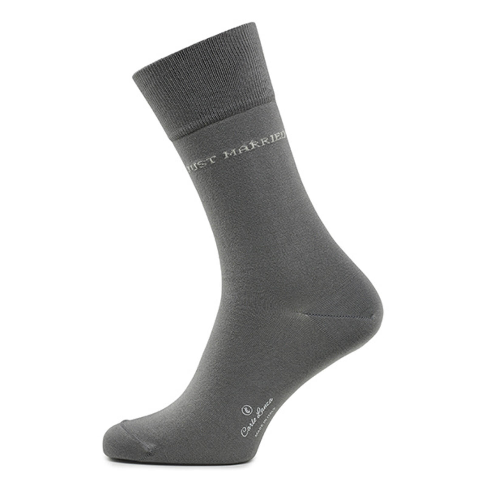 Carlo Lanza Grey Just Married socks