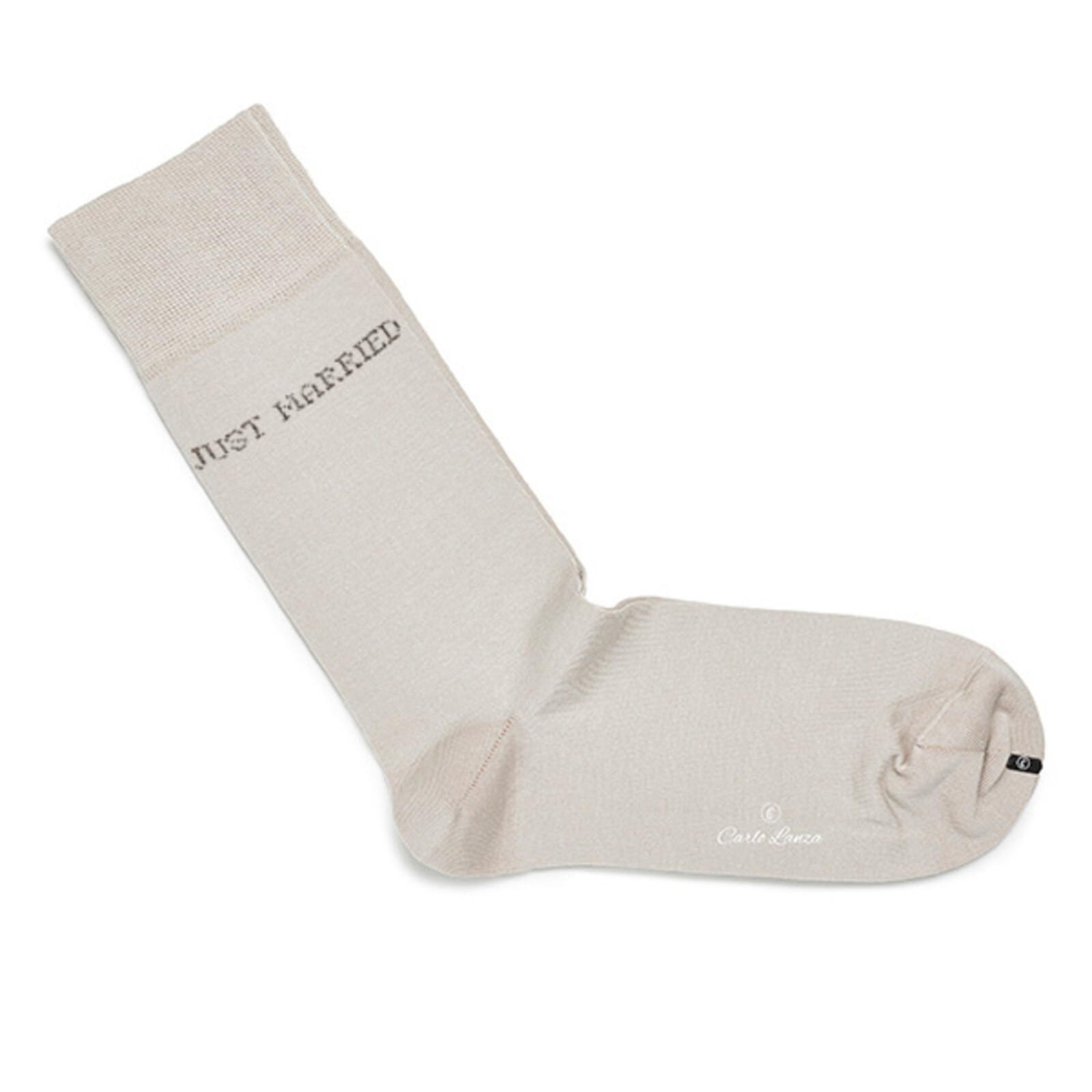 Carlo Lanza Sandfarbenen Socken | Just Married