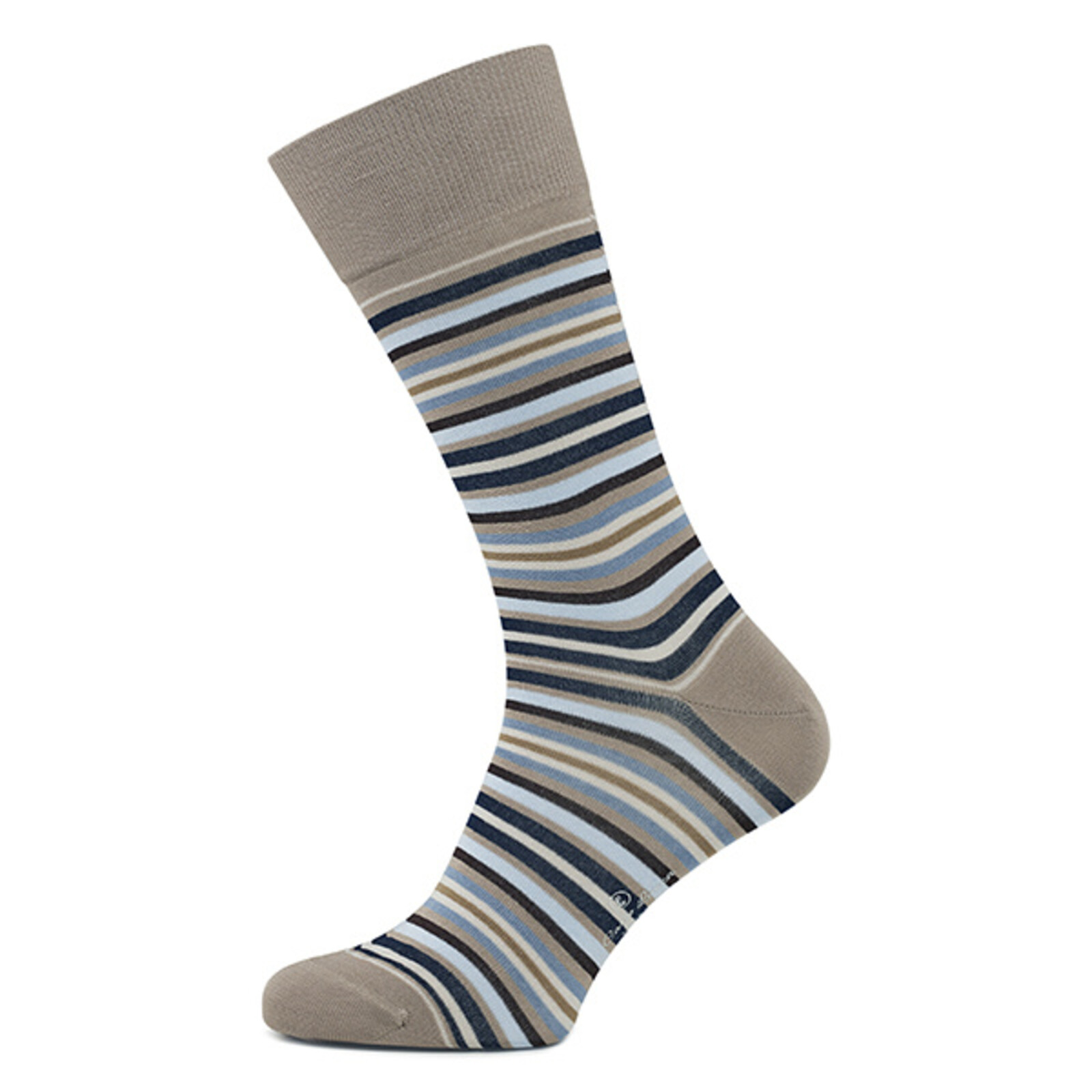 Carlo Lanza Taupe streep sokken | Carlo Lanza