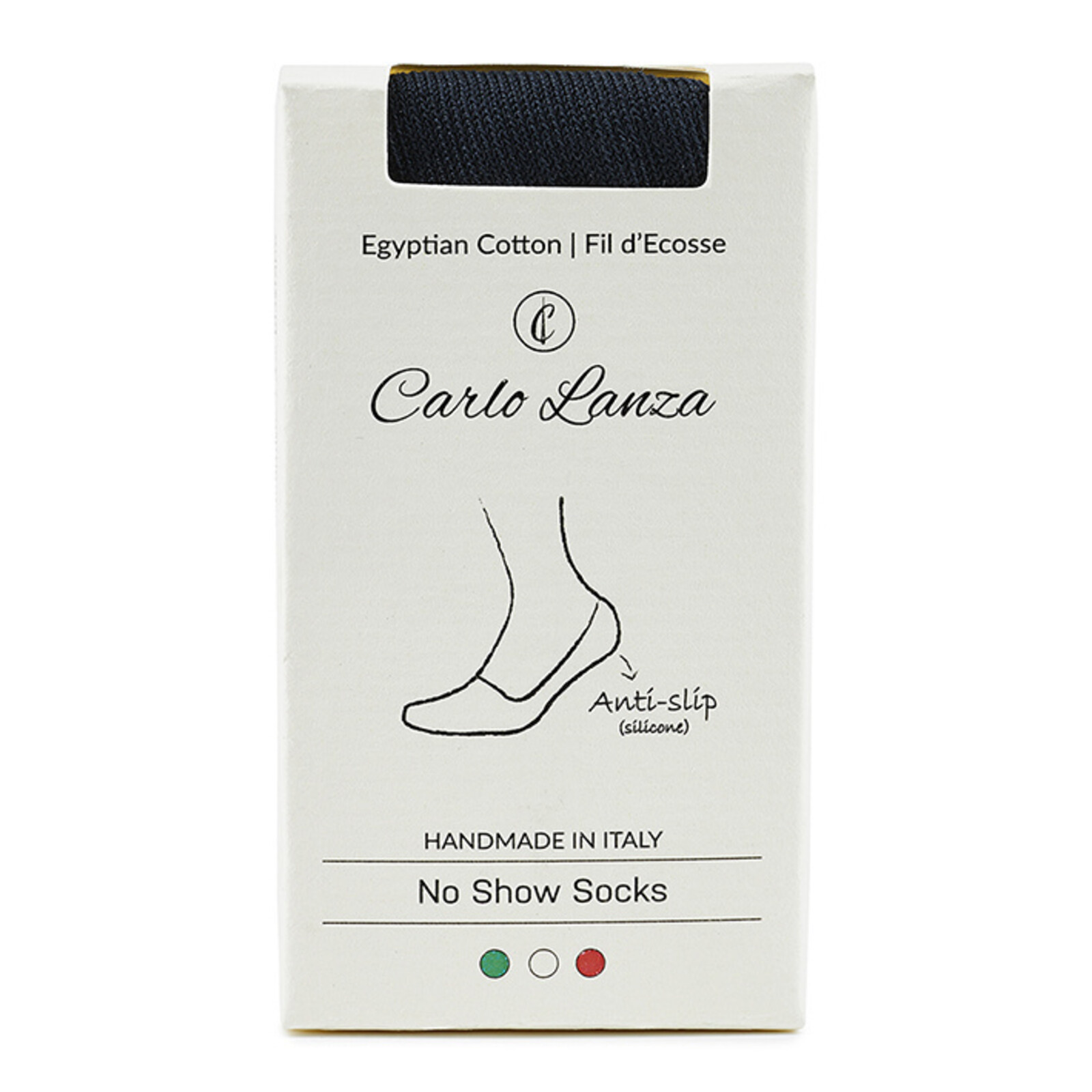 Carlo Lanza Dunkelblaue no show Socken