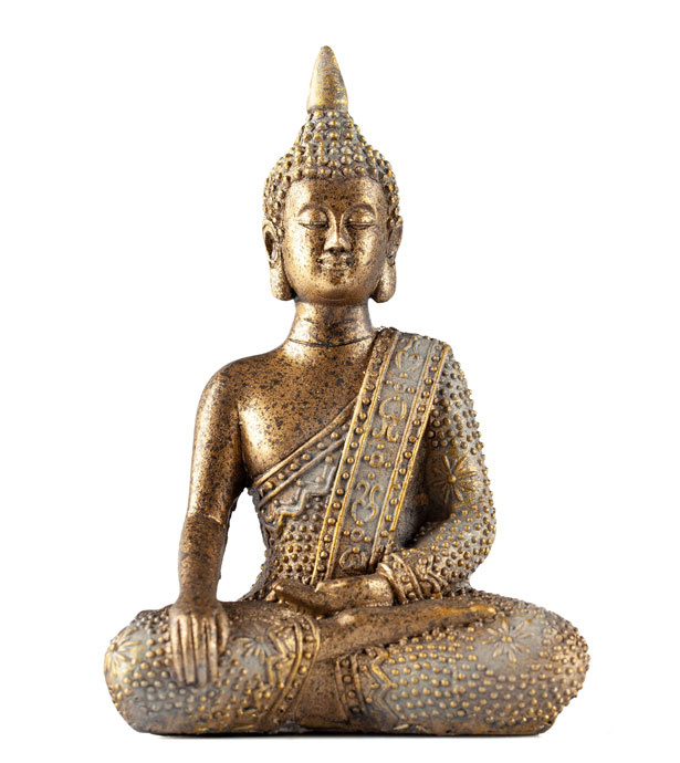 Boeddha beeld (13cm) in bronskleur kopen? - Lucky Touch