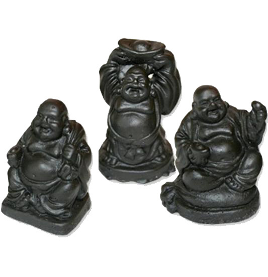 bureau groep eigendom Kleine Boeddha beeldjes kleur zwart kopen? - Lucky Touch
