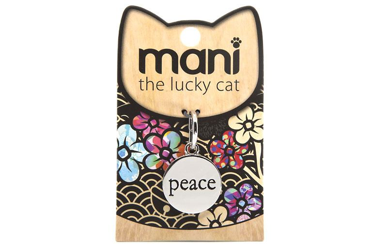 Mani the Lucky Cat Charm Peace (20mm)
