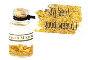 Geluksflesje goud