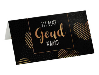 Mini kaartje Jij bent Goud waard