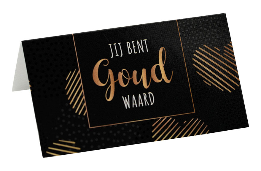 Mini kaartje Jij bent Goud waard