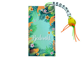 Kaartje Bedankt met sleutelhanger