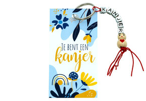 Kaartje Je bent een kanjer sleutelhanger
